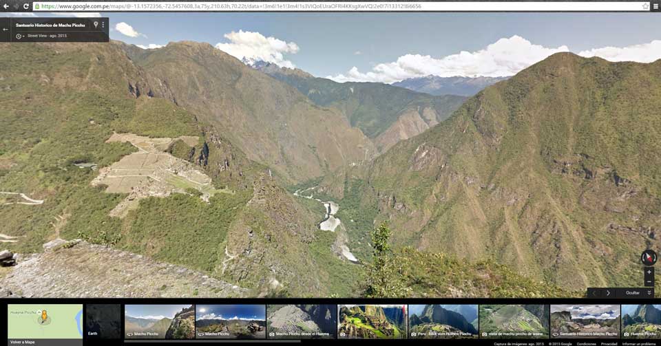 Google Street View from Huayna Picchu